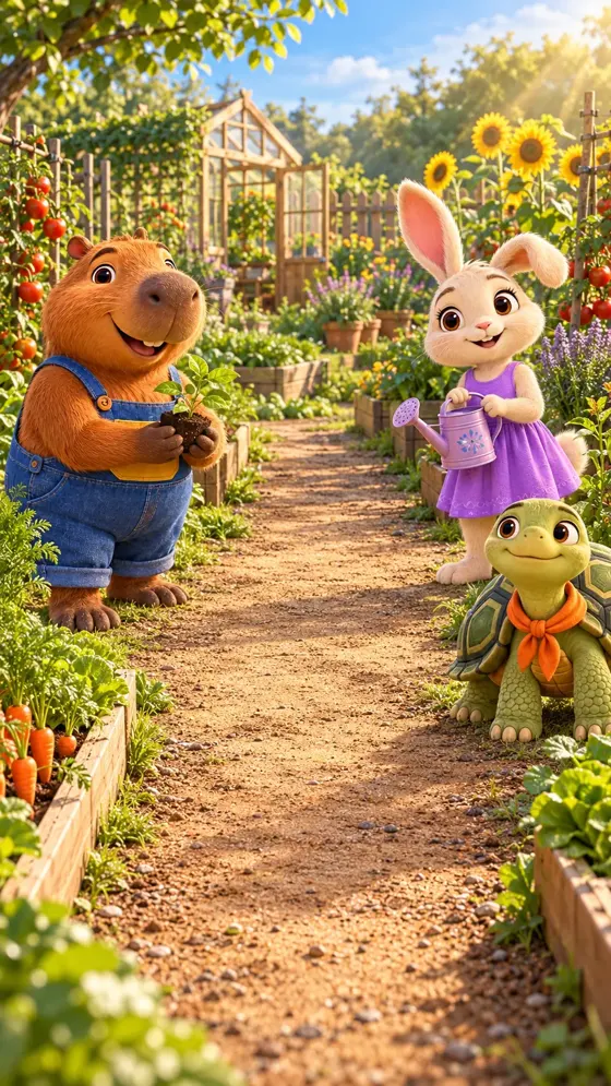 Pipo, Lila e Teco em Horta das Descobertas