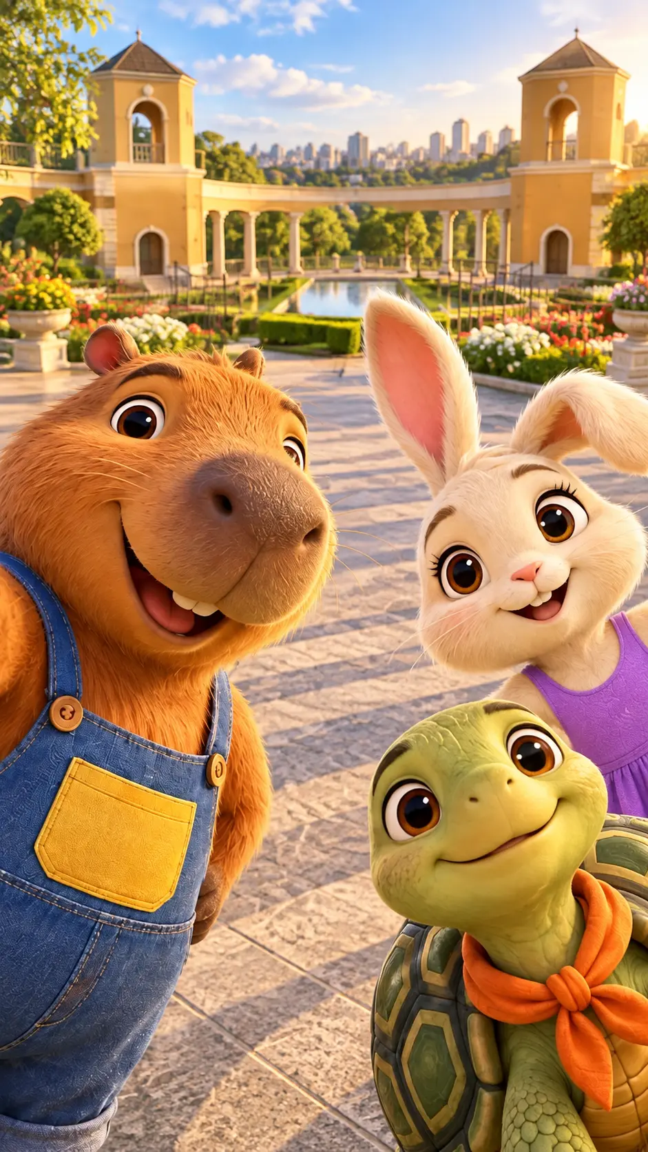 Pipo, Lila e Teco em Selfie no Parque Tanguá